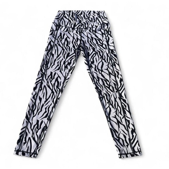 ZYIA ACTIVE Pants - ZYIA ACTIVE SAFARI BLACK AND WHITE ZEBRA LEGGINGS SIZE 6-8
